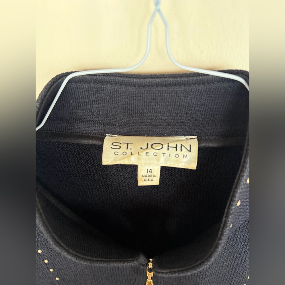 St. John Collection Black Studded Blazer - Picture 5 of 5
